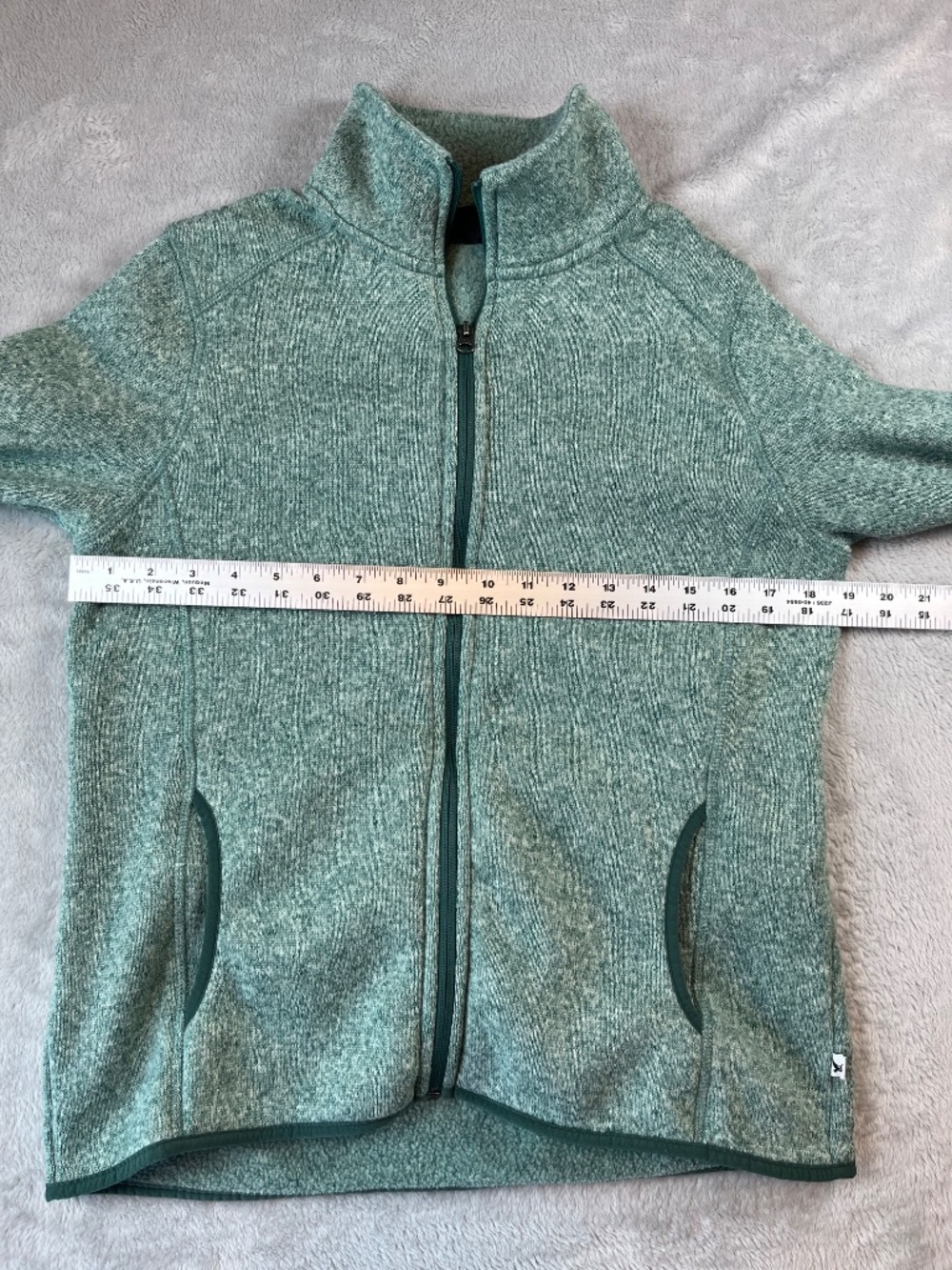 Eddie Bauer sz M Full Zip Fleece Sweater Jacket Cabincore Hike Gorpcore Barncoat - Picture 10 of 12